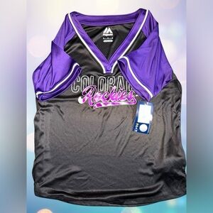 Majestic Black and Regal Purple Colorado Rockies Jersey ⚾️ sport